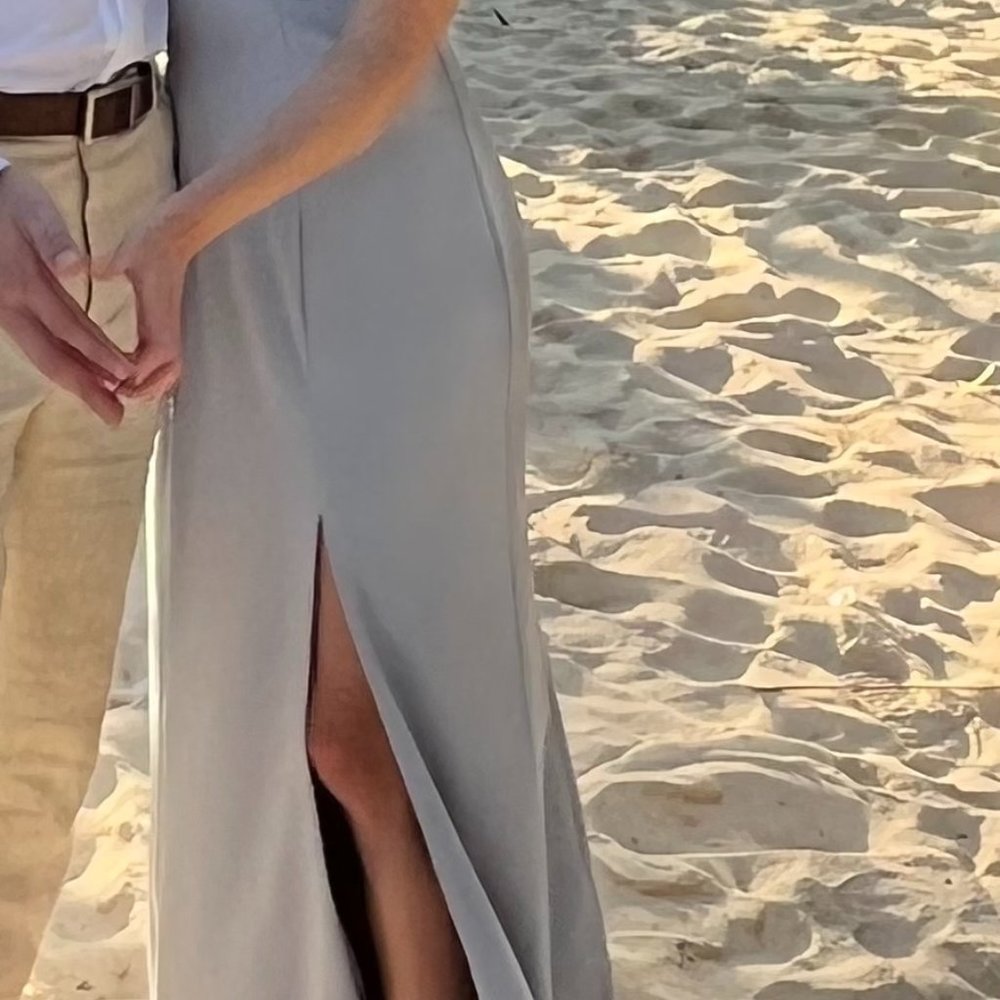 Used Show Me Your Mumu Paris steel blue maxi dress - Picture 3 of 4
